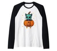 Gatto nel Razzo di Zucca Maglia con Maniche Raglan