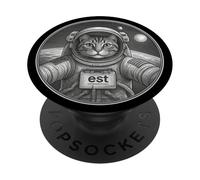 Gatto nello spazio Astronauta AstroCat I Love Cats & Outer Space PopSockets PopGrip Adesivo
