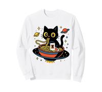 Gatto nello Spazio Mangiare Tagliatelle Astronauta Felpa