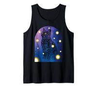 Gatto Nero Amante delle lucciole Halloween Cottagecore Notte Canotta