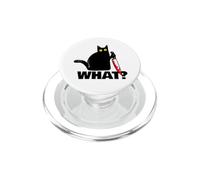 Gatto Nero Che Divertente Coltello Gatto Cosa PopSockets PopGrip per MagSafe