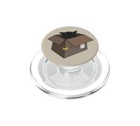 Gatto nero che gioca in una scatola di cartone che ulu PopSockets PopGrip per MagSafe