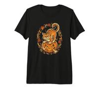 Gatto Nero Che scoppia da Jack O Lanterna Halloween Maglietta Premium