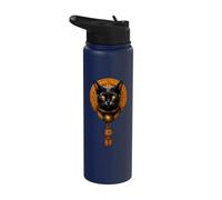 Gatto nero dell'antico Egitto Stainless Steel Insulated Water Bottle