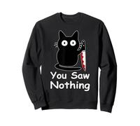 Gatto Nero di Halloween Che Non Hai Visto Nulla Felpa