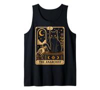 Gatto Nero Halloween I Tarocchi Anarchici Gotico Witchy Art Canotta