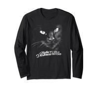 Gatto Nero Hello Darkness My Old Friend Maglia a Manica