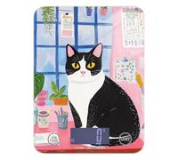 Gatto nero, illustrazione artistica, facile da pulire, bilancia alimentare digitale, 5 kg/5 g, bilancia da cucina, piccola con 4 unità per sapone da cucina, cheto (batterie non incluse)