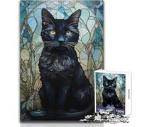 Gatto nero Kintsugi Art 1000 pezzi Puzzle per adulti Puzzle regali Gioco educativo di abilità mentale Memorabile Regalo premuroso Selezione Dimensioni 50x75cm