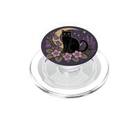 Gatto Nero Luna Viola PopSockets PopGrip per MagSafe