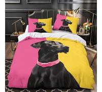 Gatto nero mistico Set Di Copripiumino Biancheria da letto microfibra morbida stampa di 3D con cerniera incluso federe fantasia occulta copripiumino for bambini e adolescenti Super king（260x220cm）