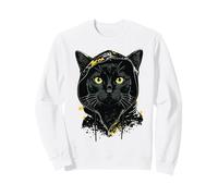Gatto Nero Occhi Gialli Gatti Felici Felpa