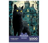 Gatto nero Puzzle 1000 Pezzi Puzzle Impossibile 1000 Pezzi Gioco Di Sfida Intellettuale 70x50cm/1000pcs