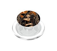 Gatto nero strega tarocchi gotico Halloween luna donne ragazze PopSockets PopGrip per MagSafe