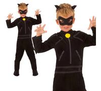 Gatto Nero Supereroe Ragazzi Costume Miracolosa Bambini Libro Giorno Vestito
