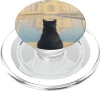 Gatto Nero Taj Mahal Alba India Viaggiatore Felino PopSockets PopGrip per MagSafe