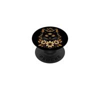 Gatto nero Terzo Halloween Occhio Floreale Luna Donne Ragazze PopSockets PopGrip Adesivo