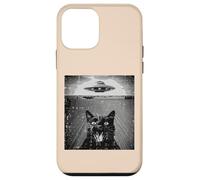 Gatto Nero Ufo Selfie Divertente Meme Gattino Alieno Uomini Donne Bambini Custodia per iPhone 12 mini