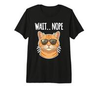 Gatto No Maglietta Premium