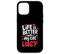 Gatto Nome Lucy Life Is Better With My Cat Lucy Custodia per iPhone 12/12 Pro