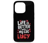 Gatto Nome Lucy Life Is Better With My Cat Lucy Custodia per iPhone 13 Pro