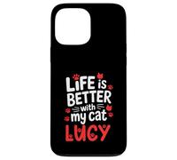 Gatto Nome Lucy Life Is Better With My Cat Lucy Custodia per iPhone 13 Pro Max
