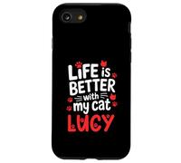 Gatto Nome Lucy Life Is Better With My Cat Lucy Custodia per iPhone SE (2020) / 7/8
