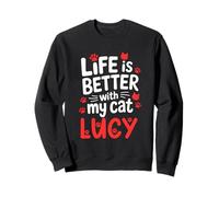 Gatto Nome Lucy Life Is Better with My Cat Lucy Felpa