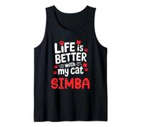 Gatto Nome Simba Life Is Better with My Cat Simba Canotta