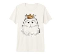 Gatto Norvegese delle foreste Che Indossa la Corona Maglietta Premium