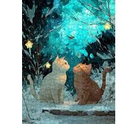 Gatto Notte Puzzle 6000 Pezzi, 3D Puzzle per Adulti Impegnativo, Educa Puzzles Artistico, Divertente E Stimolante Puzzles Decorativo per La Famiglia, Regalo e Decorazione Pareti FNKL6-705
