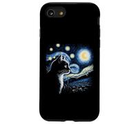 Gatto Notte Stellata - Divertente Van Gogh Pittura Gattino Amante Custodia per iPhone SE (2020) / 7 / 8