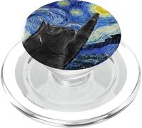 Gatto Notte Stellata Van Gogh PopSockets PopGrip per MagSafe