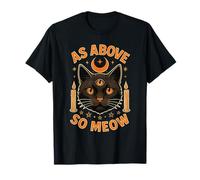 Gatto Occulto Come sopra così Miao Strega Mistico Halloween Maglietta