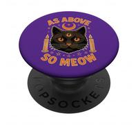 Gatto occulto come sopra così miao strega mistico Halloween PopSockets PopGrip Adesivo