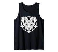 Gatto Occulto Sphynx Pentagramma Gotico Kitty Mystic Art Canotta