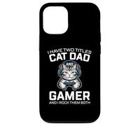 Gatto Papà Gamer Divertente Gioco Padre Ho Due Titoli Per Gli Uomini Custodia per iPhone 12/12 Pro