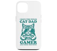 Gatto Papà Gamer Divertente Gioco Padre Ho Due Titoli Per Gli Uomini Custodia per iPhone 13