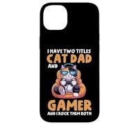 Gatto Papà Gamer Divertente Gioco Padre Ho Due Titoli Per Gli Uomini Custodia per iPhone 14 Plus