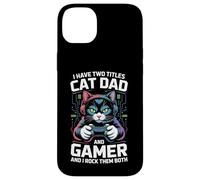Gatto Papà Gamer Divertente Gioco Padre Ho Due Titoli Per Gli Uomini Custodia per iPhone 14 Plus