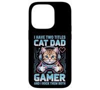 Gatto Papà Gamer Divertente Gioco Padre Per Gli Uomini Ho Due Titoli Custodia per iPhone 14 Pro