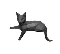 Gatto PaperCraft, kit fai da te for creare carta gatto, scultura di carta 3D, kit fai da te pretagliato for creare carta, gatto origami 3D, arte con la carta 3D, set di modelli fai da te ( Color : Bla