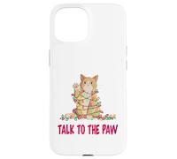 Gatto parla con la zampa del gatto impigliata nelle luci di Custodia per iPhone 15