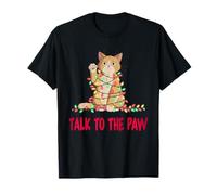 Gatto Parla con la Zampa del Gatto impigliata nelle luci di Maglietta