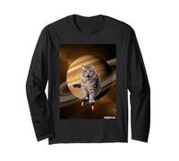Gatto Pattinatore Spazio Saturno Maglia a Manica