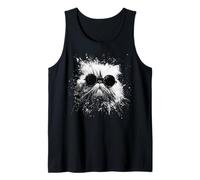 Gatto Persiano Fresco con Occhiali da Sole Bianchi Splash Art Cats Canotta