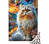 Gatto persiano Puzzle 1000 Pezzi, Puzzle Impossibile 1000 Pezzi Gioco Di Sfida Intellettuale 52x38cm/1000pcs