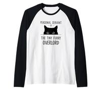 Gatto Personale Servo Del Piccolo Overlord Peloso Divertente Maglia con Maniche Raglan
