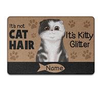 Gatto Personalizzato: Non È Pelo Di Gatto, È Gattino Glitterato, Per Gli Amanti Dei Gatti Zerbino Di Benvenuto Antisporco Tappetini Porta Dingresso Resistente Tappetino Da Bagno 40X60Cm