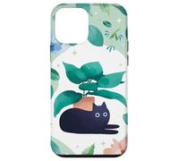 Gatto Pianta Foglia Floreale Harm Custodia per iPhone 12 mini
